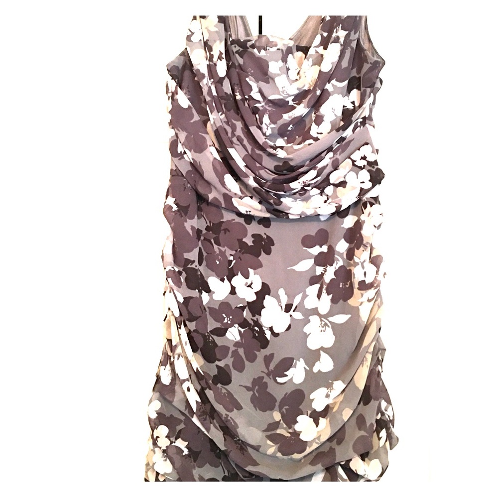 Floral All-over Cinched Mini Dress